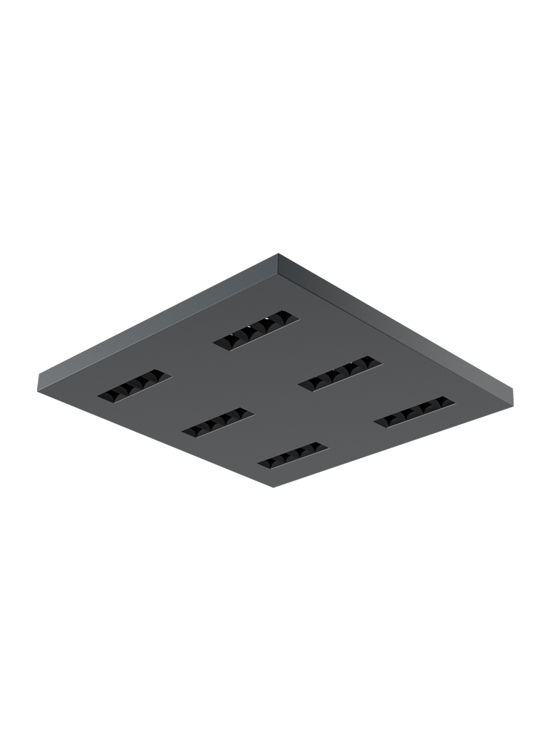 NSL - USL - Recessed or ceiling mounted LED luminaire with 80°% lens and low UGR value