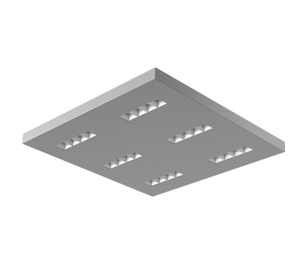 NSL - USL - Recessed or ceiling mounted LED luminaire with 80°% lens and low UGR value