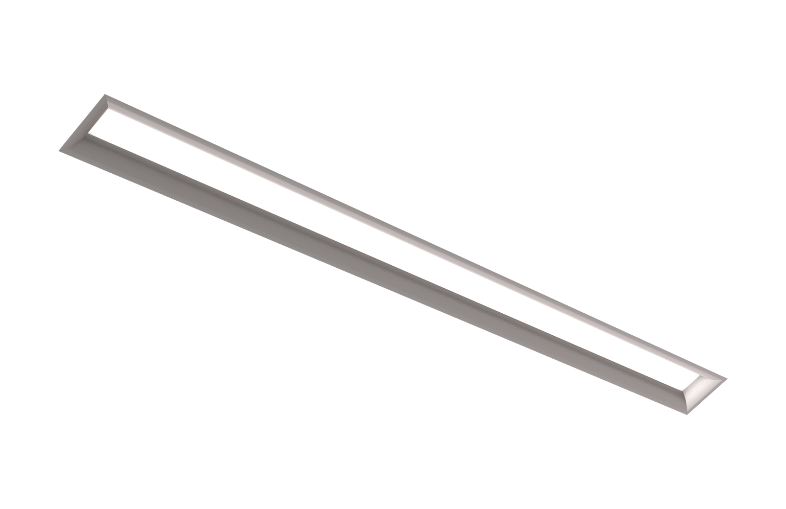 Soft - recessed linear LED lighting with sunken sunken diffuser